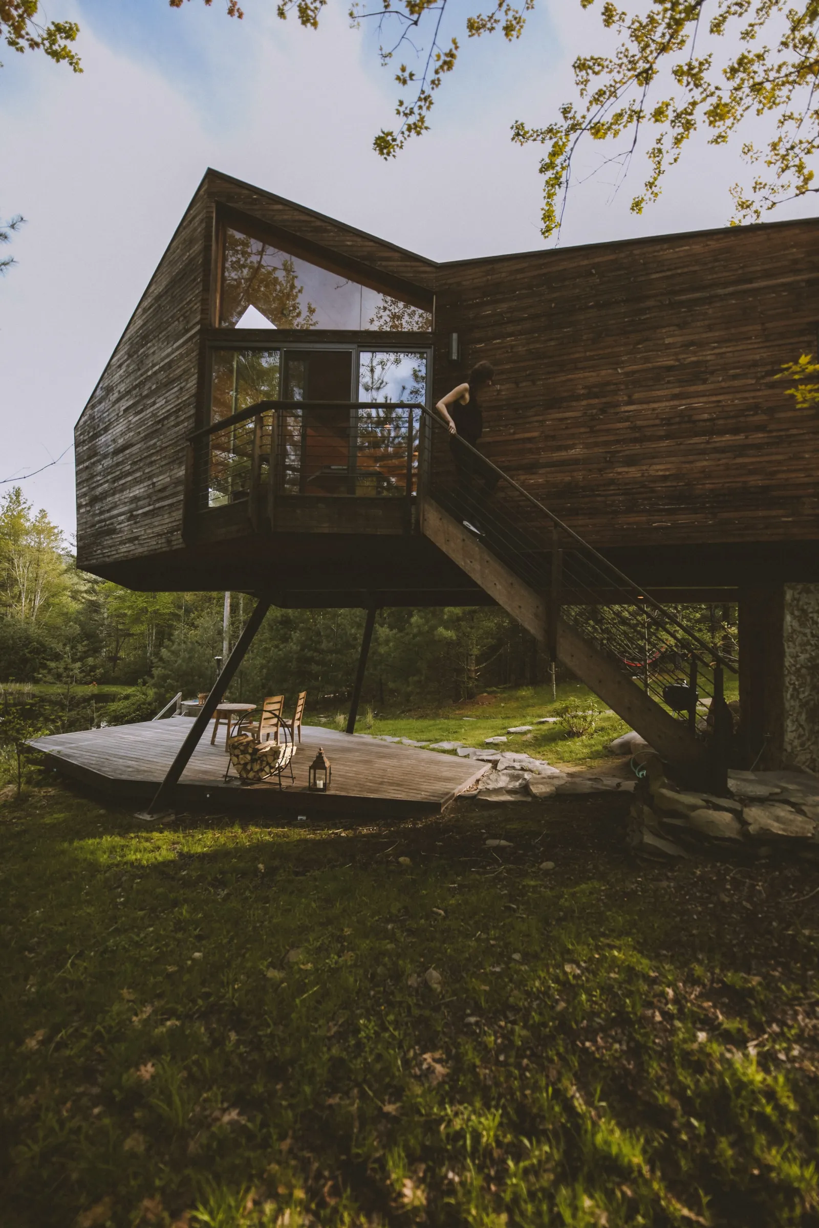Exterior showing deck and stairs
